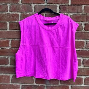 Free People FP movement Inspire Tank top in pink large NWOT